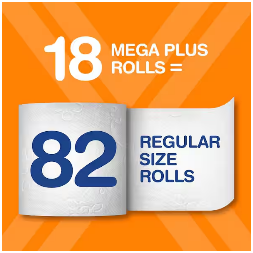 Premium Ultra-Soft Toilet Paper – 18 Mega Plus Rolls