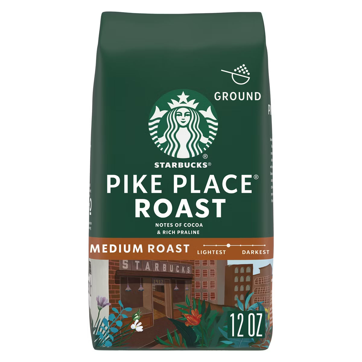 Starbucks Pike Place® Roast Medium Roast Ground Coffee - 12 oz Premium Arabica