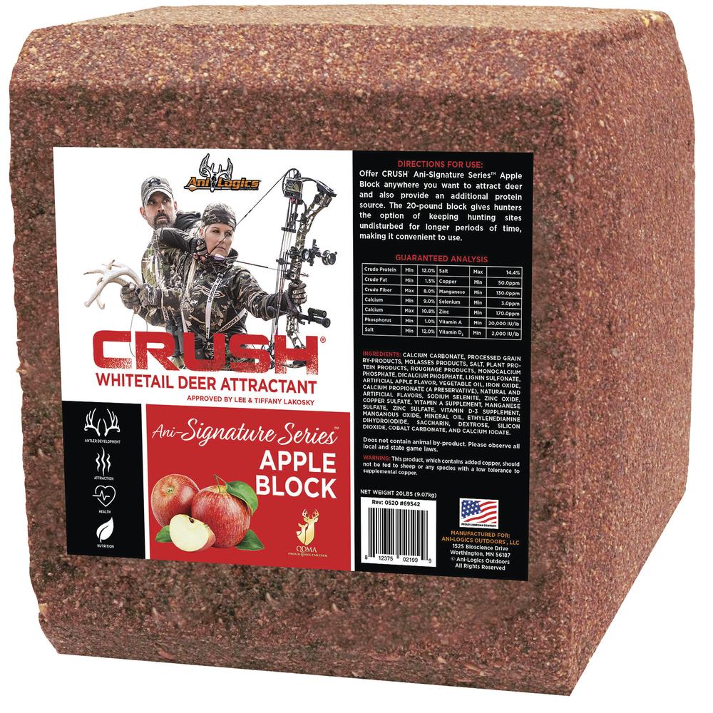 Ani-Logics CRUSH™ Apple Protein Block – Signature Series Deer Supplement, 20 lb