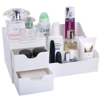 Mantello® Multi-Compartment Cosmetic Organizer – White