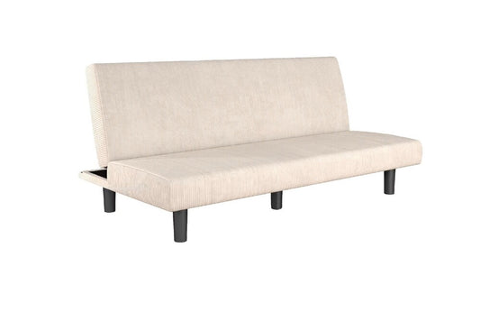DHP Kelra Modern Armless Corduroy Futon for Small Spaces