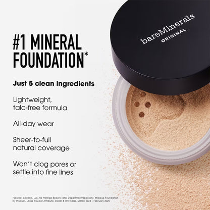 ORIGINAL Talc-Free Loose Mineral Foundation with SPF 15 Protection-Deepest Deep 30