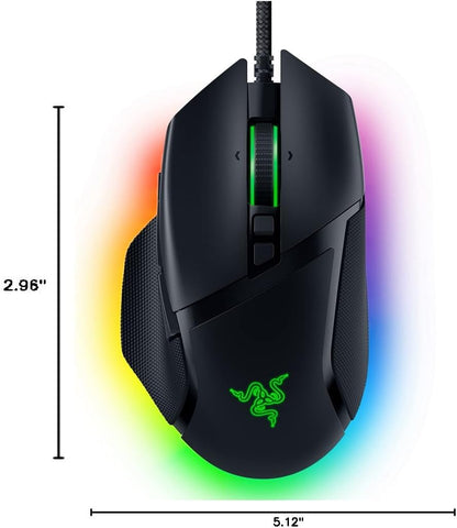 Razer Basilisk V3 Ergonomic Gaming Mouse, 26K DPI, RGB, 11 Programmable Buttons, Black