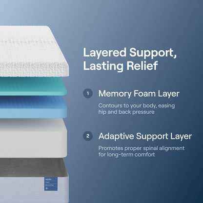 Nectar Classic 12" Queen Memory Foam Mattress – Medium Firm, Cooling, Mattress in a Box