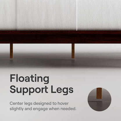 Nectar Queen Bamboo Bed Frame: Tool-Free Setup, Floating Support & 800 lb Capacity