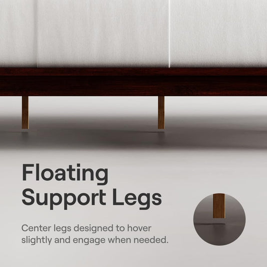 Nectar Queen Bamboo Bed Frame: Tool-Free Setup, Floating Support & 800 lb Capacity