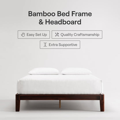 Nectar Queen Bamboo Bed Frame: Tool-Free Setup, Floating Support & 800 lb Capacity