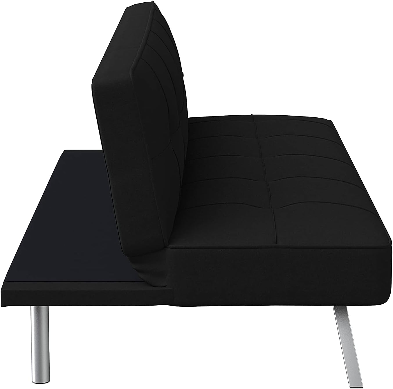 Serta Rane 66.1" 3-in-1 Convertible Futon Sleeper Couch (Black)