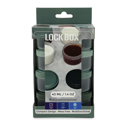 "Lock Box® 8-Piece Mini Plastic Food Storage Container Set"