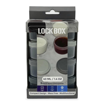 "Lock Box® 8-Piece Mini Plastic Food Storage Container Set"