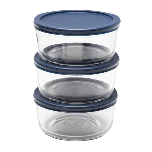 "Anchor Hocking® 6-Piece Glass Food Storage Container Set"