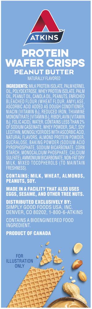 Atkins® Peanut Butter Protein Wafer Crisps – 5-Pack Snack Bars