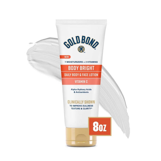 Gold Bond Body Bright Vitamin C Lotion – Moisturizing Body & Face Care, 8 oz