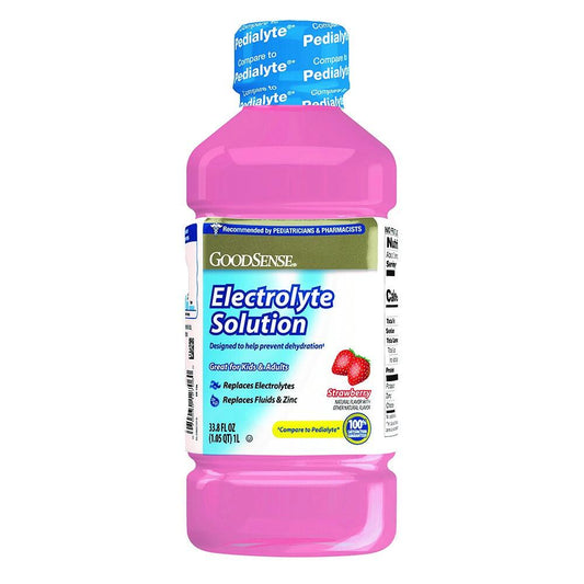 GoodSense® Strawberry Electrolyte Solution – Hydration & Electrolyte Support, 1 Liter