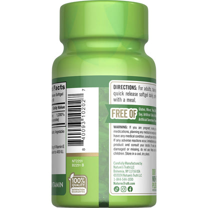 Nature’s Truth® Vitamin E 180 mg | Antioxidant Support Softgels, 100 Count