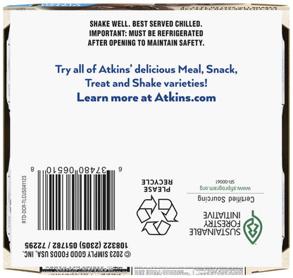 Atkins Dark Chocolate Royale Protein Shake, Ready to Drink – 4 Pack