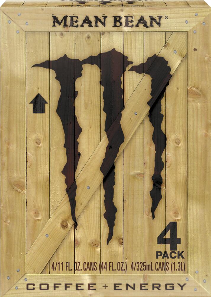 Monster Energy Java Mean Bean Premium Coffee Energy Drink, Pack of 4
