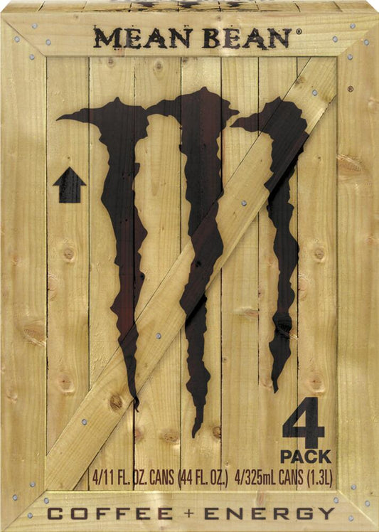 Monster Energy Java Mean Bean Premium Coffee Energy Drink, Pack of 4