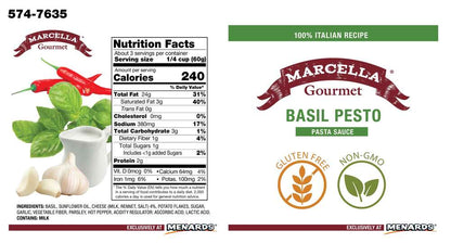 Marcella® Gourmet Basil Pesto Sauce - 6.35 oz