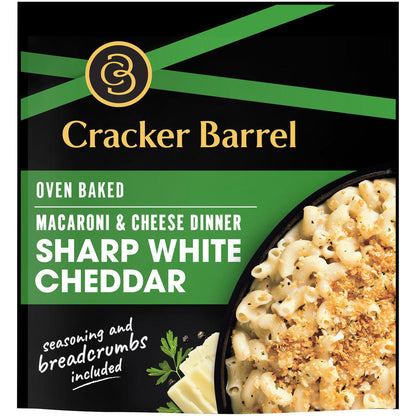 Cracker Barrel Sharp White Cheddar Baked Mac & Cheese Dinner Mix, 12.34 oz