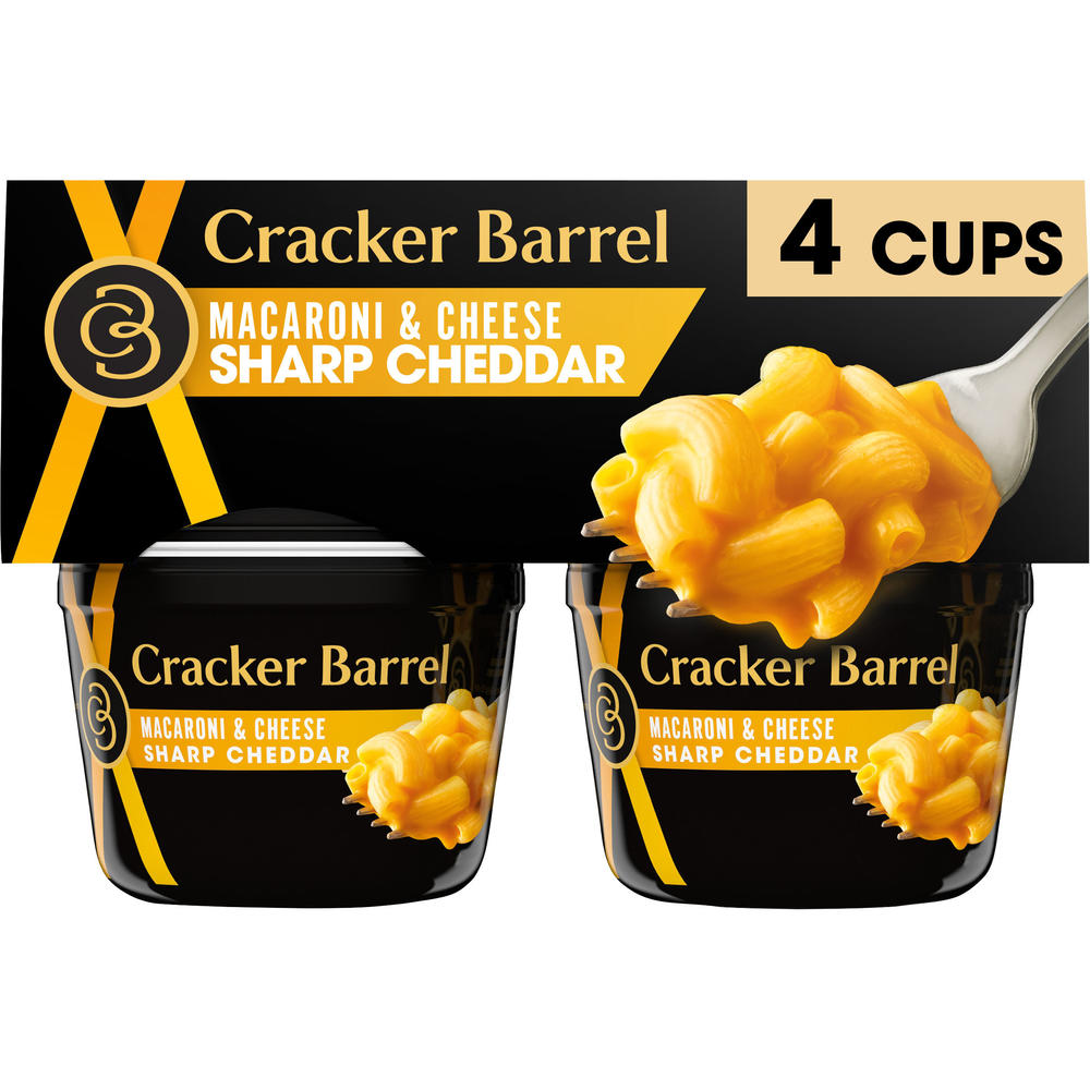 Cracker Barrel Macaroni & Cheese Dinner with Sharp Cheddar – 4-Pack