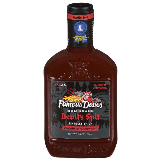 Famous Dave’s Devil’s Spit Smokin’ Hot BBQ Sauce, 28 oz