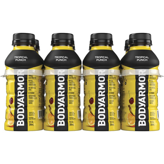 BODYARMOR Tropical Punch Sports Drink, 16 fl oz Bottles, 8-Pack – Electrolytes & Vitamins