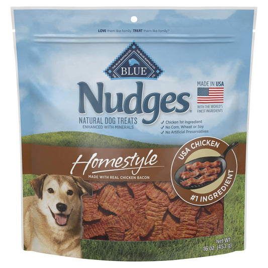 BLUE Nudges Homestyle Chicken & Bacon Dog Treats - 16 oz.