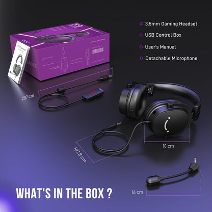 FIFINE AmpliGame H9 Wired Gaming Headset – 7.1 Surround, USB & 3.5mm, Black