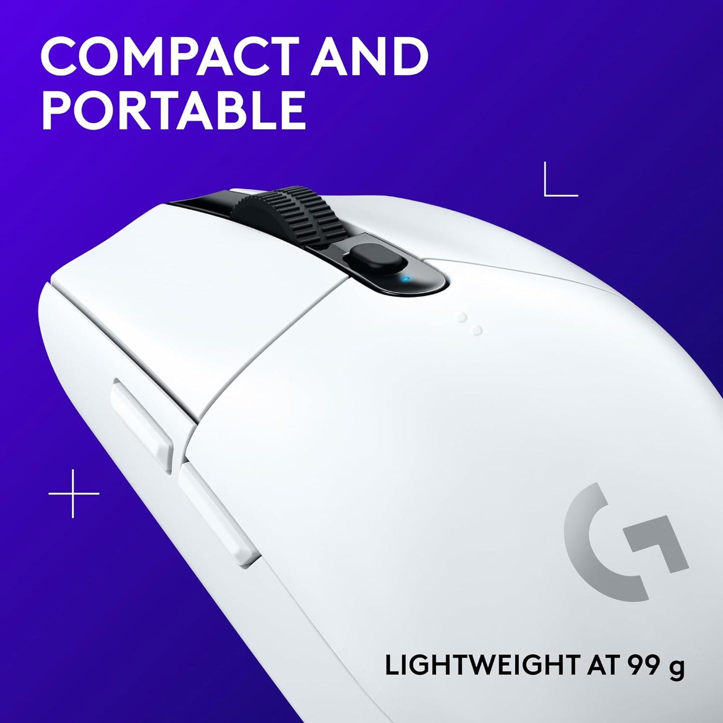 Logitech G305 LIGHTSPEED Wireless Gaming Mouse, HERO Sensor, White