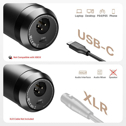 MAONO A04 Gen2 USB/XLR Condenser Microphone Bundle for Podcast, Gaming & Streaming