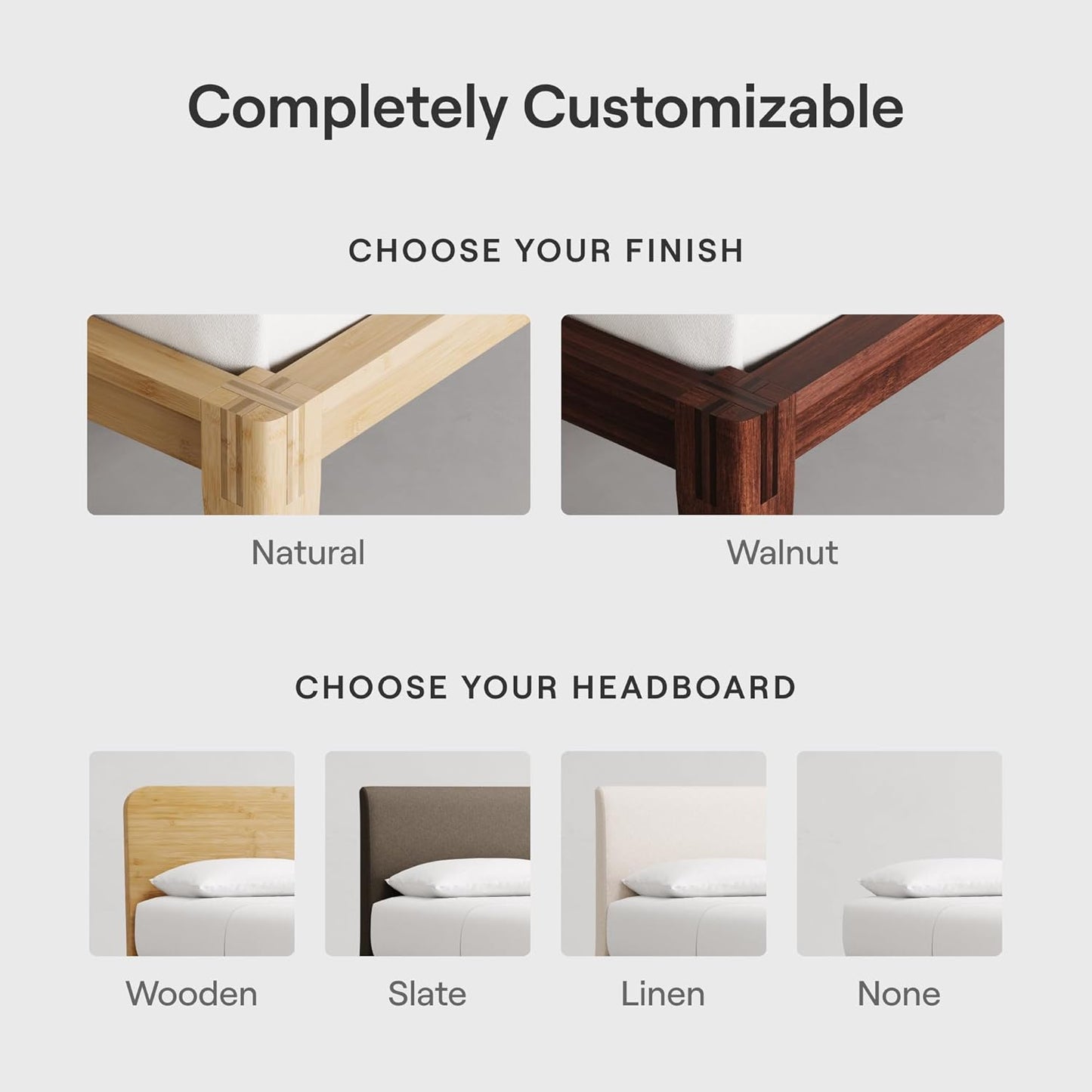 Nectar Queen Bamboo Bed Frame: Tool-Free Setup, Floating Support & 800 lb Capacity