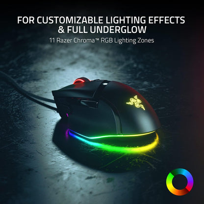 Razer Basilisk V3 Ergonomic Gaming Mouse, 26K DPI, RGB, 11 Programmable Buttons, Black