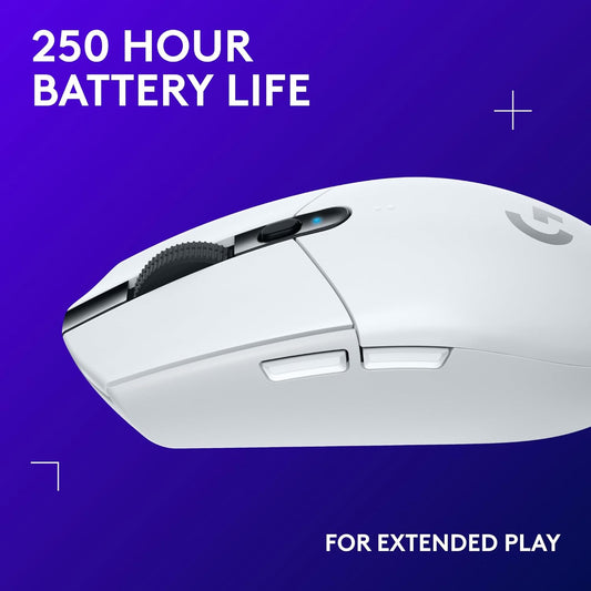 Logitech G305 LIGHTSPEED Wireless Gaming Mouse, HERO Sensor, White