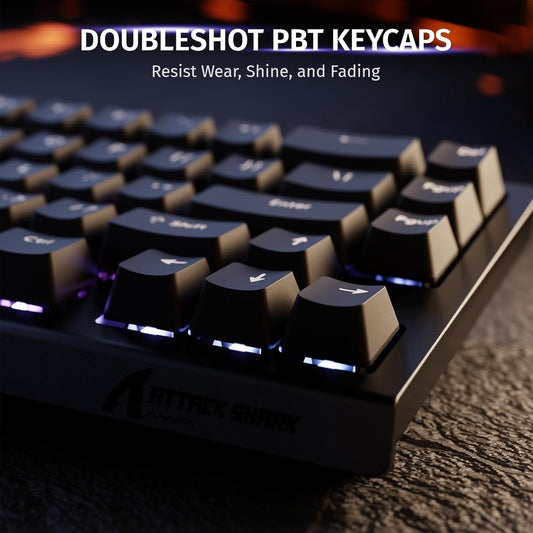 ATTACK SHARK X68 HE RT 60% Hall Effect Gaming Keyboard – 8KHz, RGB, Wired