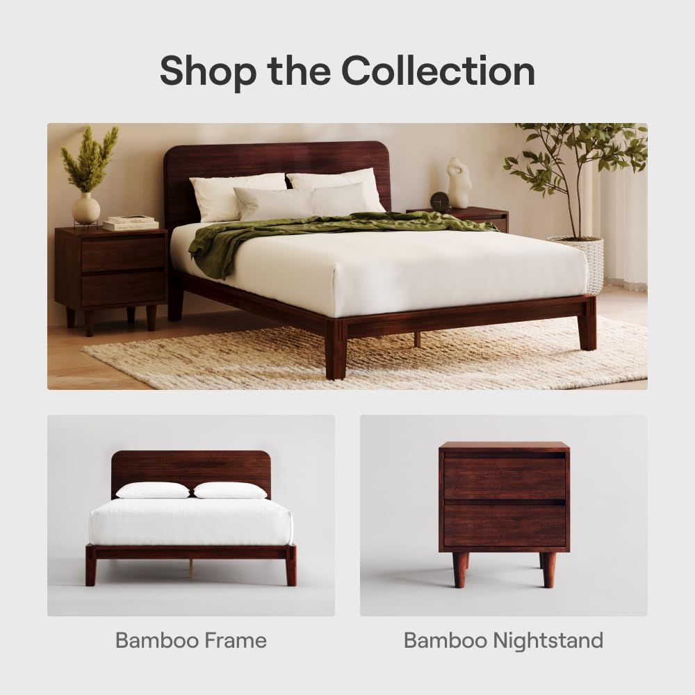 Nectar Queen Bamboo Bed Frame: Tool-Free Setup, Floating Support & 800 lb Capacity