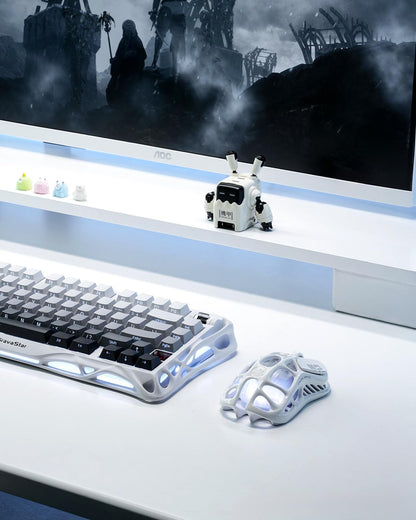 GravaStar Mercury M2 Gaming Mouse, 26K DPI, PAW3395 Sensor, Ultra-Light 79g, White