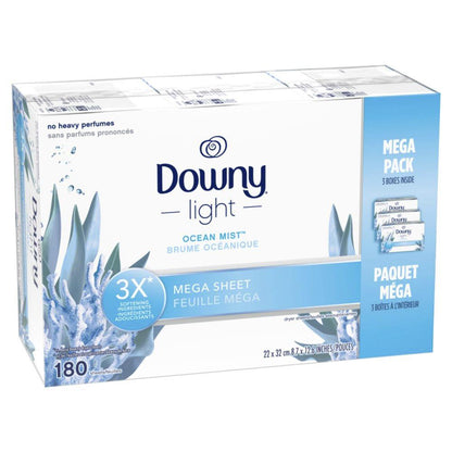 Downy Ocean Mist Dissolvable Laundry Sheets – 180 Count