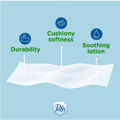 2-Ply Plus Lotion Facial Tissues – 4-Pack Cube Boxes
