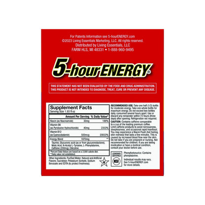 5-hour ENERGY Regular Strength Berry Flavor Shots (Pack of 4)