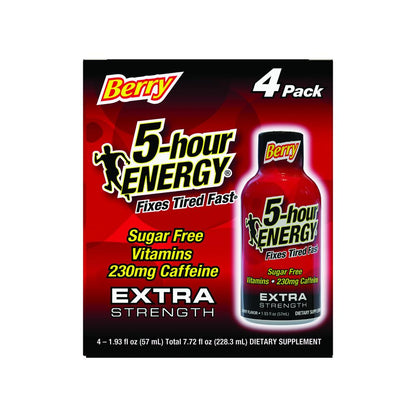 5-hour ENERGY Berry Extra Strength Energy Shot – 4 Count