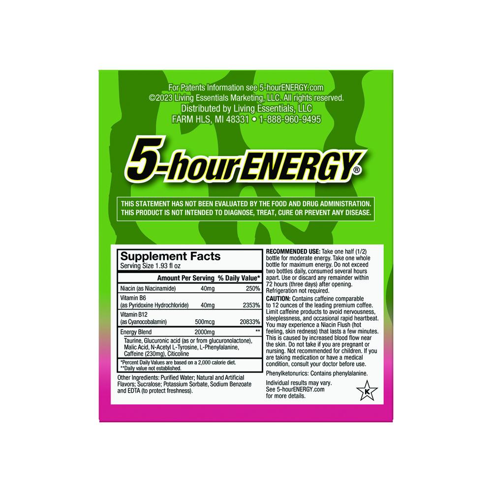 5-hour ENERGY® Extra Strength Energy Shot – Strawberry Watermelon, Fast-Acting Energy, 4 Count