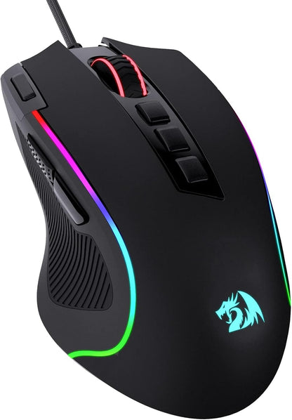 Redragon M612 Wired RGB Gaming Mouse, 8000 DPI, Programmable Buttons