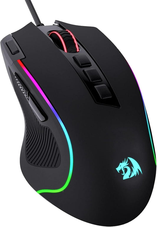 Redragon M612 Wired RGB Gaming Mouse, 8000 DPI, Programmable Buttons
