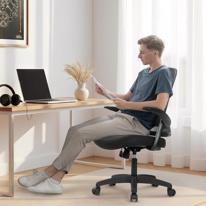 NEO CHAIR High-Back Ergonomic Mesh Office Chair with Flip-Up Arms – Black