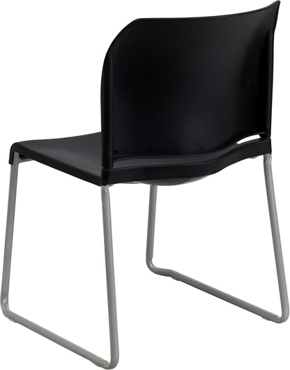 Flash Furniture Hercules Series Ergonomic Stacking Chairs – Set of 5 (Black)