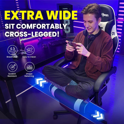 Gaming Chair for Adults with Pocket Springs, PU Leather, 400 lb Capacity