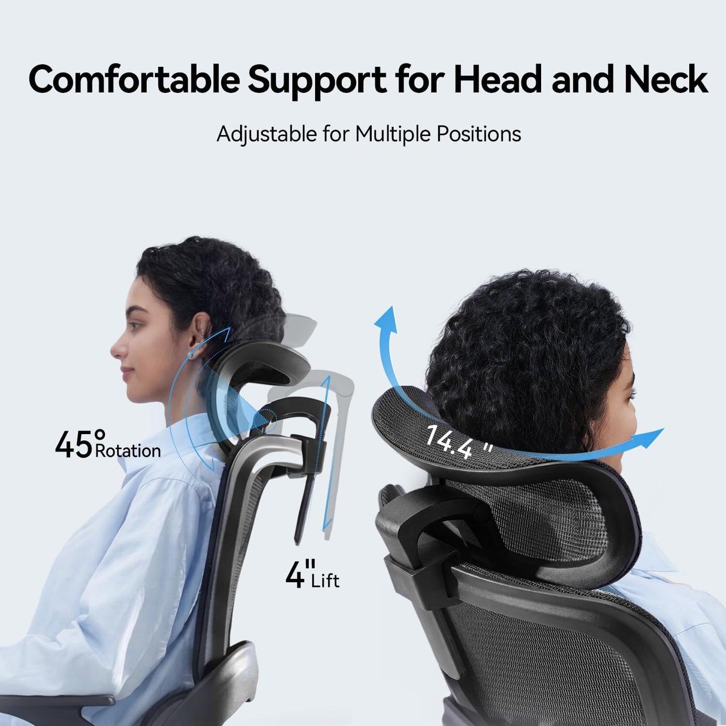 SIHOO B100 SE Ergonomic Office Chair with Adaptive Lumbar Support & Flip-Up Armrests, Jet Black