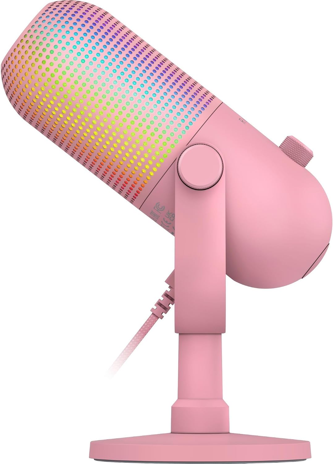 Razer Seiren V3 Chroma USB-C Gaming Microphone, AI Noise Isolation, RGB, Tap-to-Mute, Pink