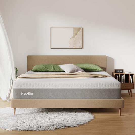 Novilla Bliss 12" King Gel Memory Foam Mattress – Cooling & Pressure Relief
